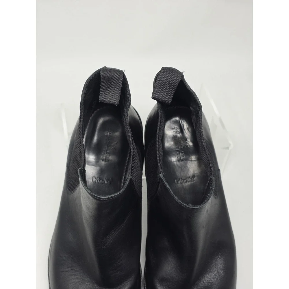 Anthony Veer Men's Black Leather Chelsea Boots Pull On Ankle Size 13 Pre-owned